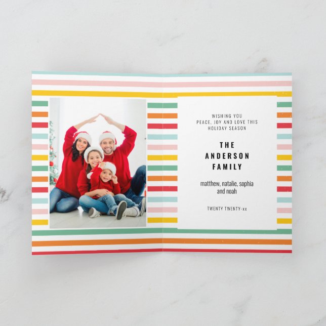 Cartes Pour Fêtes Annuelles tout est lumineux 1 photo Merry Christmas Holiday  (Intérieur)