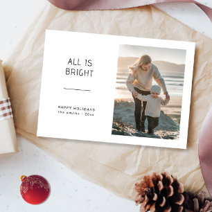 Cartes Pour Fêtes Annuelles Tout Est Lumineux Minimaliste Famille Côtière Phot