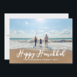 Cartes Pour Fêtes Annuelles Tout Greeting Custom Color Backer Photo Hanoukka<br><div class="desc">Customisez l'accueil sur le devant,  le nom et le message sur le dos avec votre photo.</div>