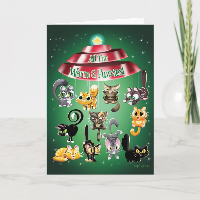 Cartes Pour Fêtes Annuelles TOUT LE CHAUD & FUZZIES (brillant) par Jeff Willis (Devant)