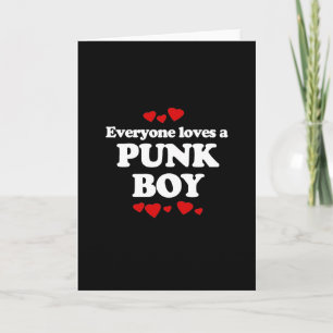 Cartes Pour Fêtes Annuelles Tout le monde aime un T-shirt Punk Boy
