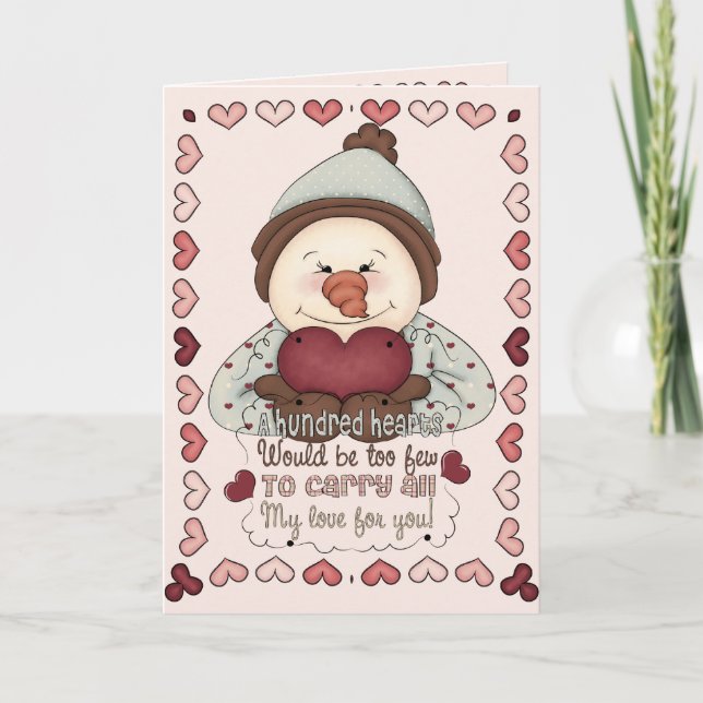 Cartes Pour Fêtes Annuelles Tout mon bonhomme de neige (Devant)
