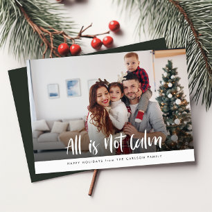 Cartes Pour Fêtes Annuelles Tout N'Est Pas Calme   Funny Photo de Noël de fami