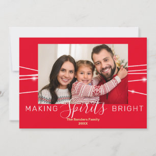 Cartes Pour Fêtes Annuelles Tout simplement rendre les esprits brillants rouge