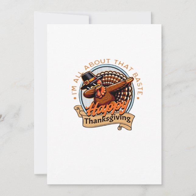 Cartes Pour Fêtes Annuelles Tout sur cette Baste Joyeux Thanksgiving Classique (Devant)