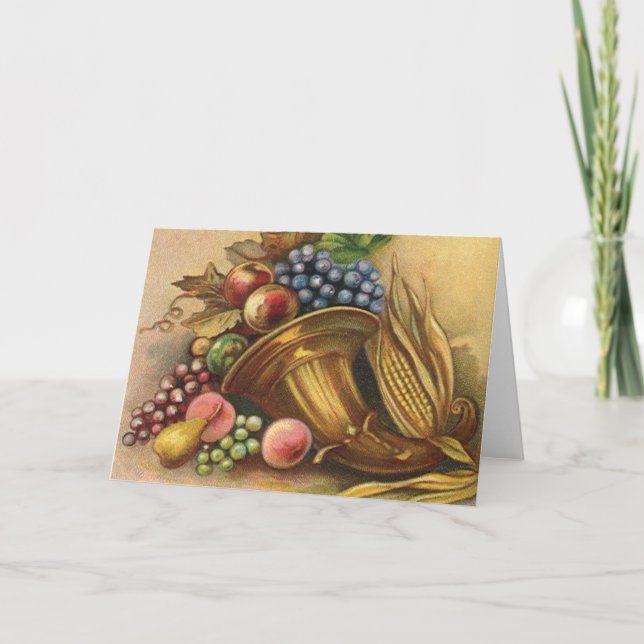 Cartes Pour Fêtes Annuelles Toute la générosité de Thanksgiving Soit mince (Devant)