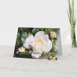 Cartes Pour Fêtes Annuelles Toute occasion rose blanche, ajoutez votre photo, 