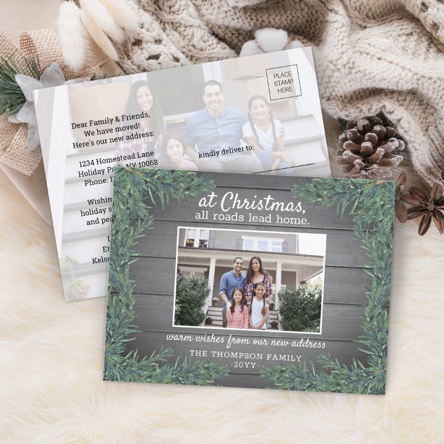 Cartes Pour Fêtes Annuelles Toutes les routes Mener Accueil Nouvelle adresse N (Créateur téléchargé)