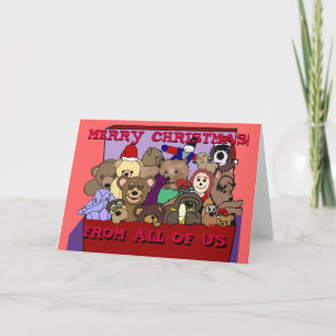 Cartes Pour Fêtes Annuelles Toy Chest Joyeux Noël de Nous tous