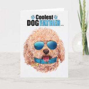 Cartes Pour Fêtes Annuelles Toy Poodle Chien Coolest Papa Fête des pères