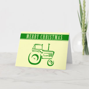 Cartes Pour Fêtes Annuelles Tracteur agricole Joyeux Noël