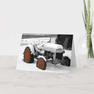 Cartes Pour Fêtes Annuelles Tracteur de Noël (JE)