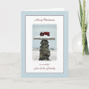 Cartes Pour Fêtes Annuelles Tracteur Noël pour Fils et Famille
