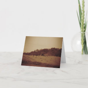 Cartes Pour Fêtes Annuelles Tracteur Sepia