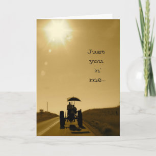 Cartes Pour Fêtes Annuelles Tracteur Valentine Card : Juste toi 'n' me