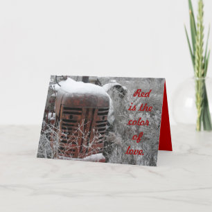 Cartes Pour Fêtes Annuelles Tracteur Valentine Card : Le rouge est la couleur 