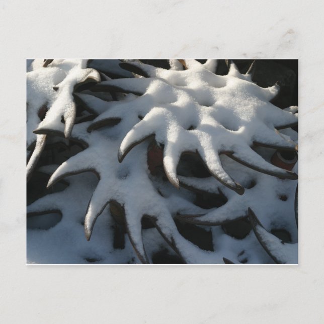 Cartes Pour Fêtes Annuelles Tractor Cultivator Wheel Christmas Postcard (Devant)