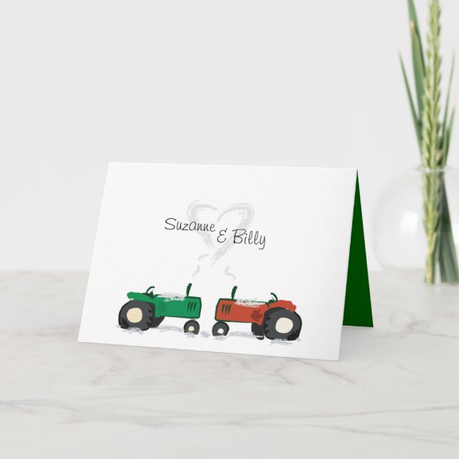 Cartes Pour Fêtes Annuelles Tractor Valentine Card (Devant)