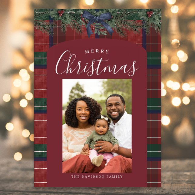 Cartes Pour Fêtes Annuelles Traditional Plaid (Créateur téléchargé)