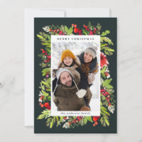 Traditional watercolor floral + foliage christmas