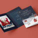 Cartes Pour Fêtes Annuelles Traditionnelle Russe 1 photo Joyeux Noël<br><div class="desc">Traditionnelle Rustic Navy 1 photo Joyeux Noël carte de vacances.</div>