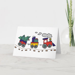 Cartes Pour Fêtes Annuelles Train de Noël
