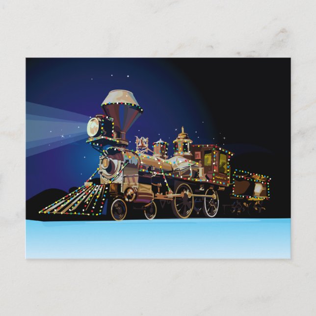 Cartes Pour Fêtes Annuelles Train de Noël (Devant)