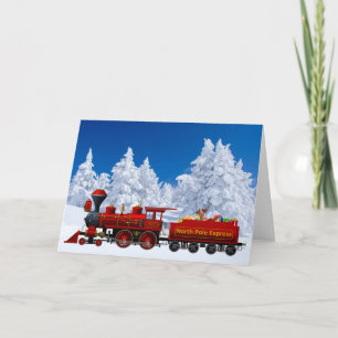 Cartes Pour Fêtes Annuelles train de noël de l'express du pôle nord