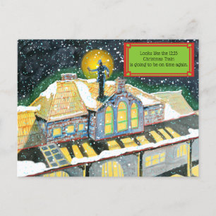 Cartes Pour Fêtes Annuelles TRAIN DE NOËL par Slipperywindow