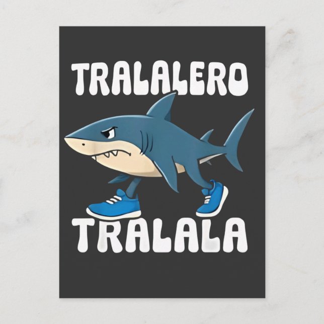Cartes Pour Fêtes Annuelles Tralalero Tralala Funny Shark Meme (Devant)