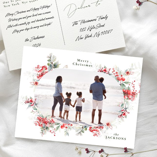 Cartes Pour Fêtes Annuelles trames classiques photo noël (Créateur téléchargé)