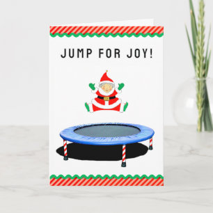 Cartes Pour Fêtes Annuelles Trampoline de Noël amusant