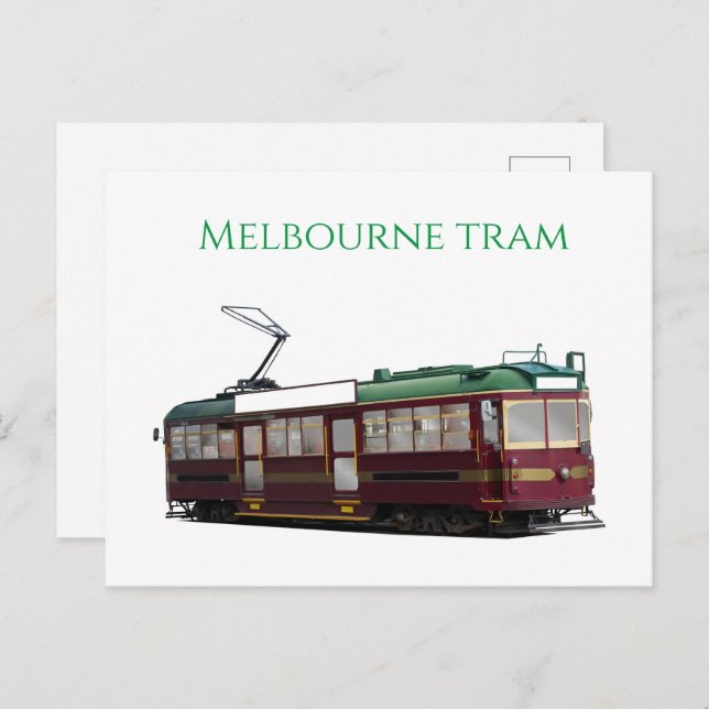 Cartes Pour Fêtes Annuelles tramway de Melbourne (Devant / Derrière)