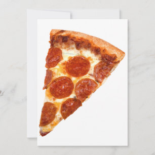 Cartes Pour Fêtes Annuelles Tranche de pizza pepperoni classique de SlipperyJo