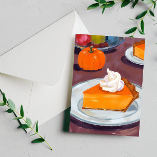 Cartes Pour Fêtes Annuelles Tranche de tarte à la citrouille   Joyeux Thanksgi