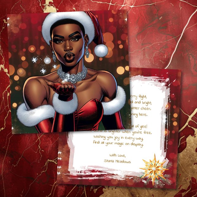 Cartes Pour Fêtes Annuelles Transgender Woman Festive Christmas Poem (Créateur téléchargé)
