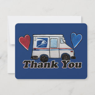 Cartes Pour Fêtes Annuelles Transporteurs de courrier Merci Ouvriers postaux