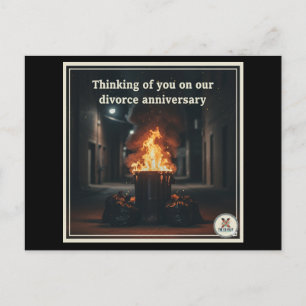 Cartes Pour Fêtes Annuelles Trashy divorce anniversaire