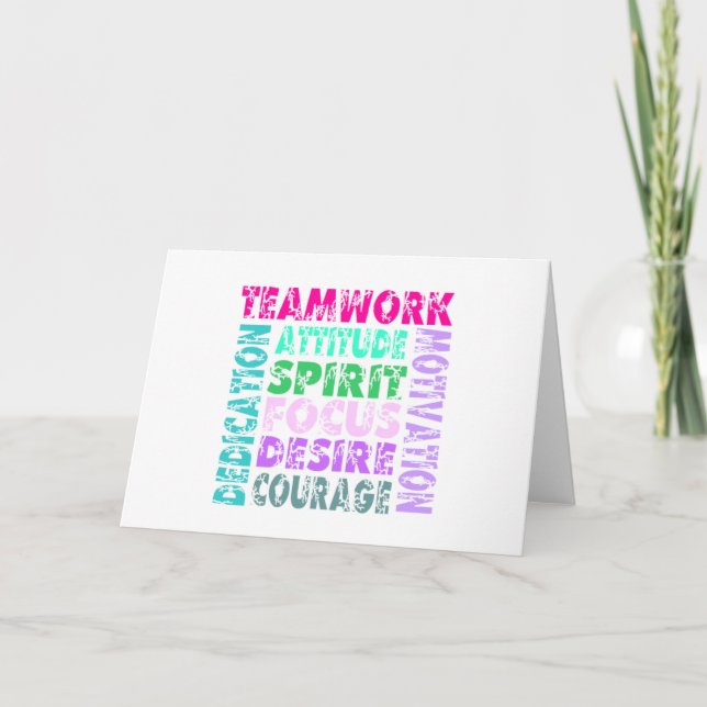 Cartes Pour Fêtes Annuelles Travail d'équipe de VolleyChick (Devant)