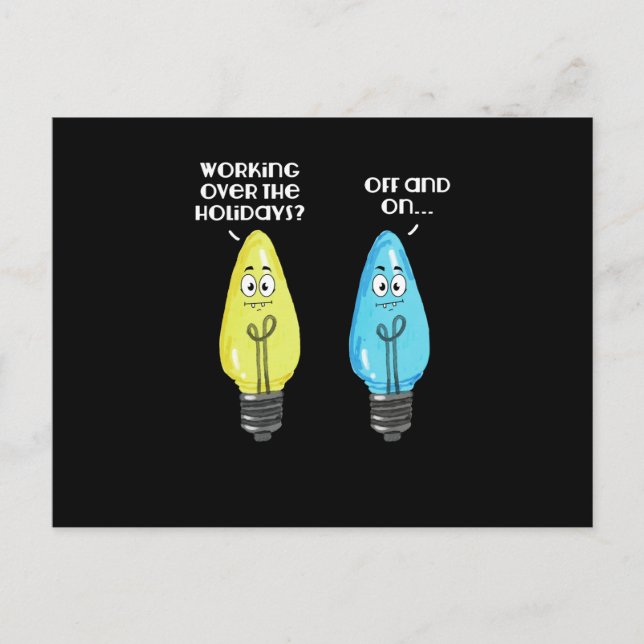 Cartes Pour Fêtes Annuelles Travailler Pendant Les Fêtes (Devant)