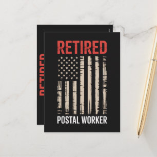 Cartes Pour Fêtes Annuelles Travailleur postal à la retraite Retraite