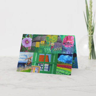 Cartes Pour Fêtes Annuelles Travel Flower Art Christmas Card