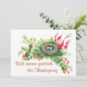Cartes Pour Fêtes Annuelles Treasures Woodland Client Thanksgiving
