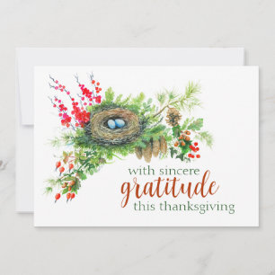 Cartes Pour Fêtes Annuelles Treasures Woodland Employé Thanksgiving