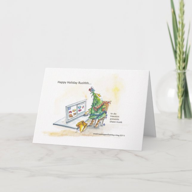 Cartes Pour Fêtes Annuelles Treeshopper (Devant)