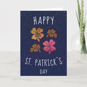 Cartes Pour Fêtes Annuelles Trèfle Chanceux Rose Saint Patrick Jour de la Sain