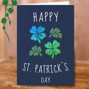 Cartes Pour Fêtes Annuelles Trèfle chanceux vert Saint Patrick