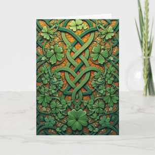 Cartes Pour Fêtes Annuelles Trèfles et nœuds celtiques Saint-Patrick