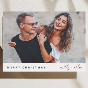 Cartes Pour Fêtes Annuelles Trendy Christmas   Modern Stylish Couple Photo