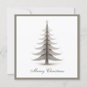 Cartes Pour Fêtes Annuelles Trendy Cute Simple Typographie Arbre de Noël